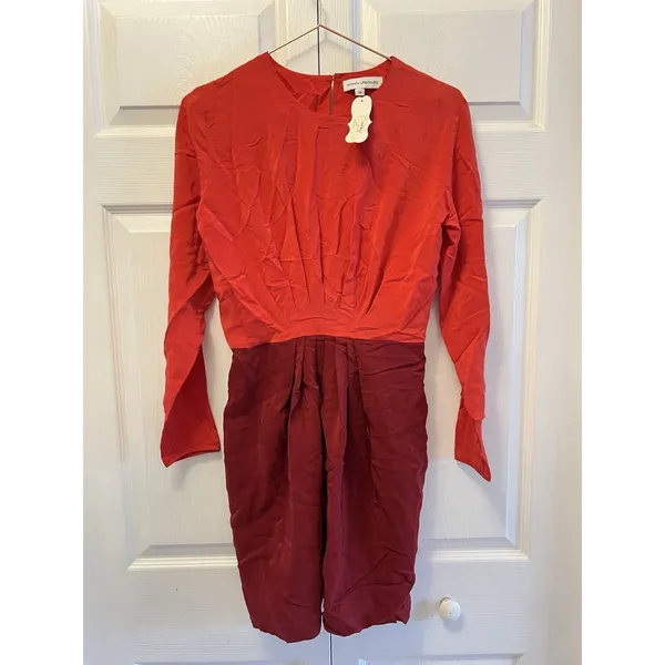 Amanda Uprichard color block‎ 100% silk dress Size S - Image 2