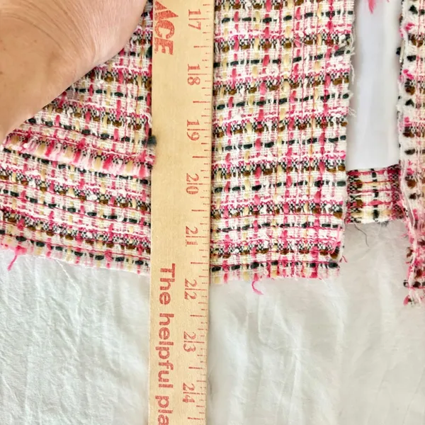 Walter Pink Plaid Tweed Cropped Blazer‎ - Image 4
