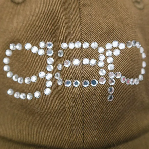 Vintage Y2K Brown Rhinestone Gap Baseball Hat - Image 4