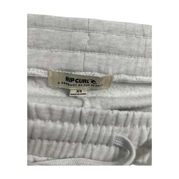 Rip Curl Surf Sweatpants Womens XS Gray Jogger Striped Logo Fleece Lounge Retro - Image 3