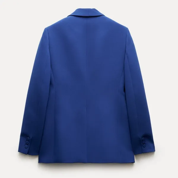 Fitted Tuxedo Blazer Collection Ss24 Bluish Collection Flared Pants Set Small - Image 6