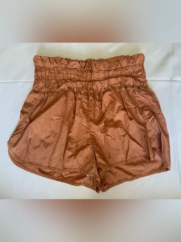 Free People Movement The Way Home Shorts in Rust Orange Size Large - Image 2