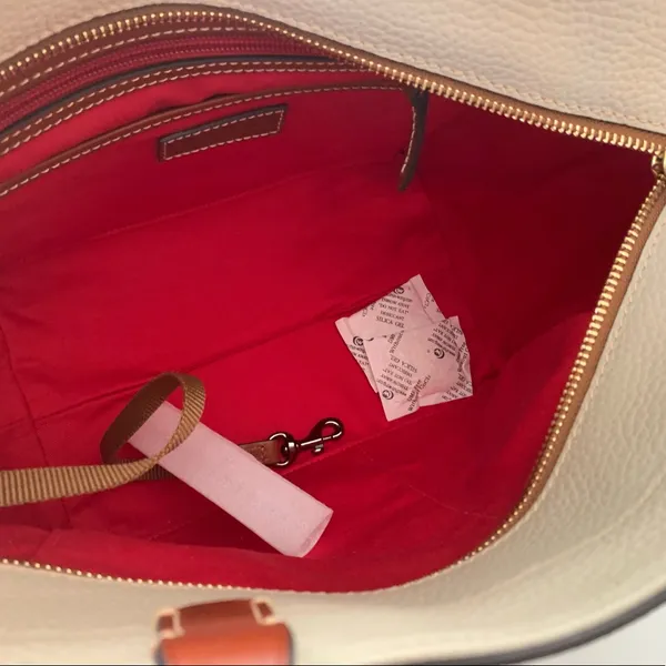 New Dooney & Bourke Janie‎ Leather Bone tote bag handbag - Image 8