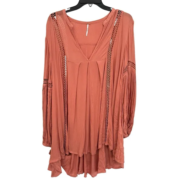Free People Dress Small Just the Two of Us Boho Balloon Sleeve Babydoll‎ #K2-3 - Image 2