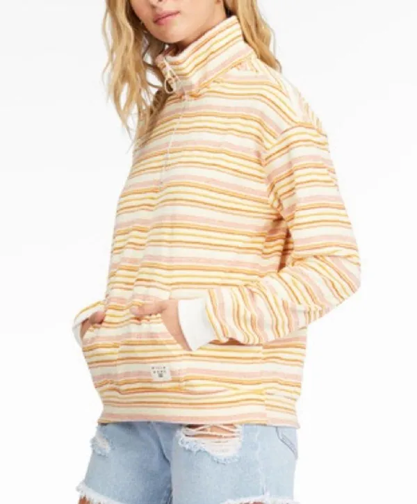 Billabng retro 90s 1/2 zip terry cotton relaxed fit sweatshirt size L - Image 2