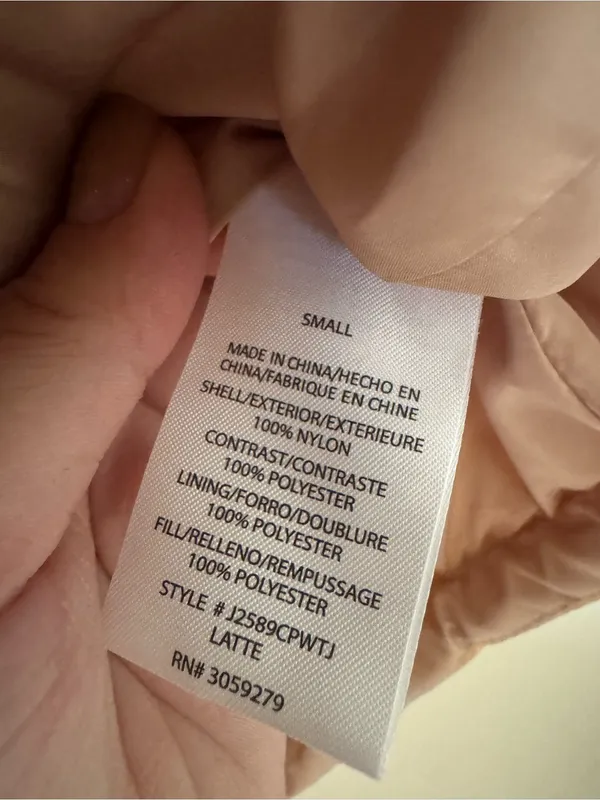 Thread & Supply Sherpa Trim Cropped Vest NWT Size S Tan - Image 7