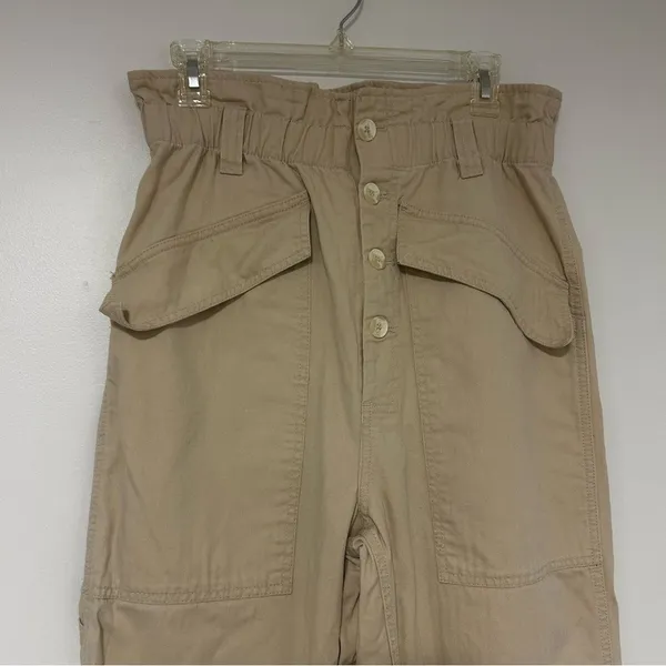 BDG Urban Outfitters‎ Tan High Waist Paperbag Cargo Carpenter Pants Small - Image 8