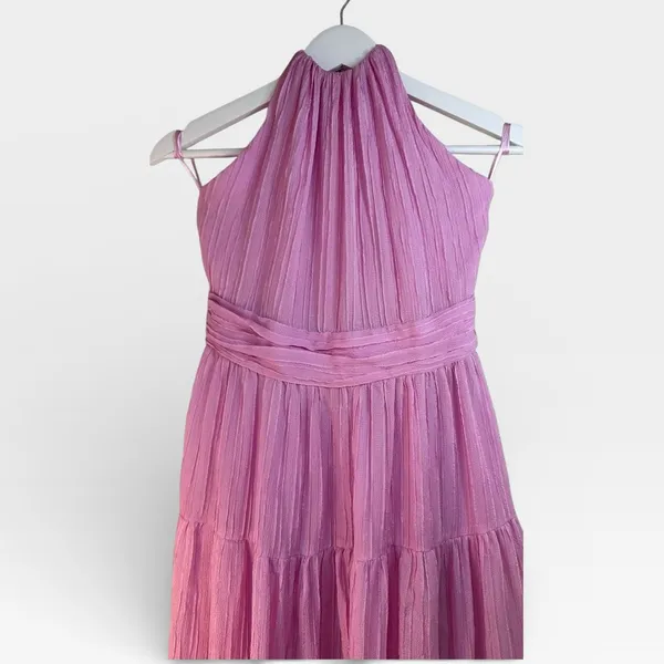 ASTR The Label Halter Neck Midi Maxi Open Back Light Pink SMALL - Image 6