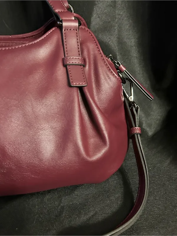 Simply Vera Vera Wang Women’s Quilted Burgundy Satchel - Image 5
