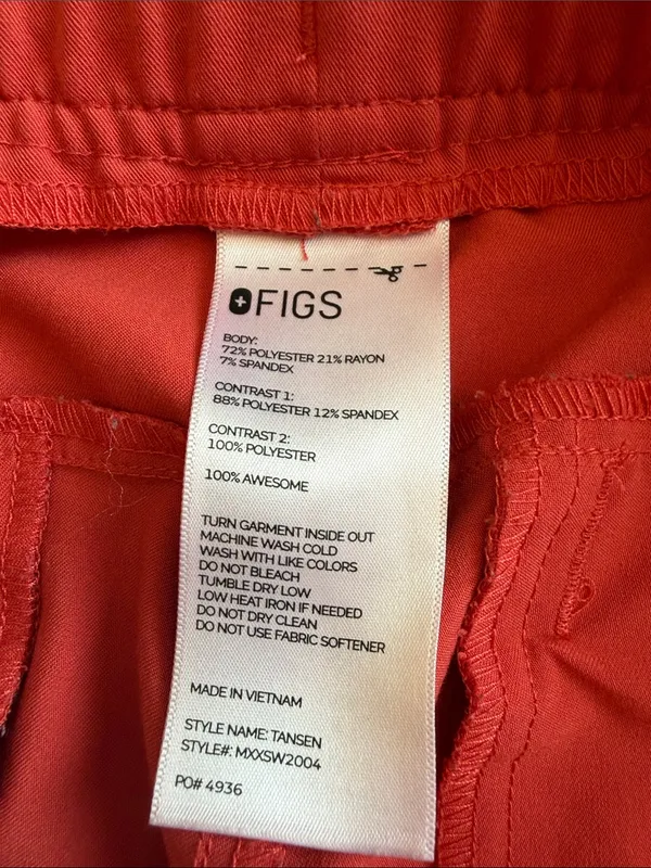 Figs Womens Coral Drawstring Joggers XXL - Image 7