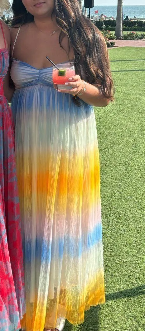 Revolve Rainbow Ombré Gown - Image 4