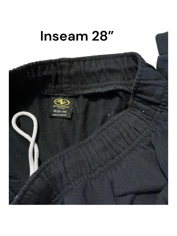 Athletic Works Men's Black Fleece Cuffed Jogger Sweatpants Size M (32-34) Inseam 28" - Image 2