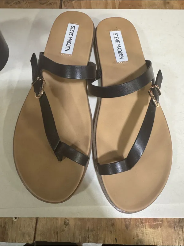 Steve Madden Kally Sandal Black Women’s Size 10 New Ring Toe Sandal - Image 3