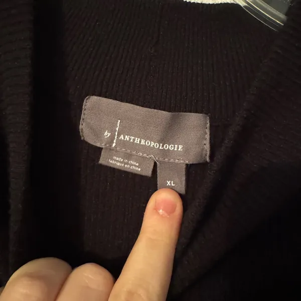 Anthropologie One Side, Off-the-Shoulder Black Sweater - Image 3