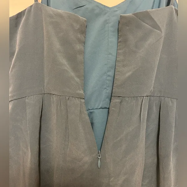 Madewell Silk Bordershine‎ Cami Dress in Teal Size 0 - Image 7