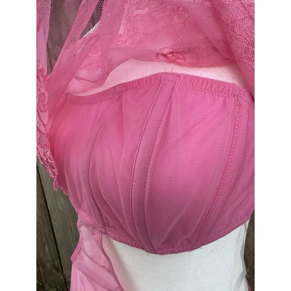 Victoria’s Secret Very Sexy Sheer Teddy M NWT Floral Embroidered Boho Lingerie - Image 9