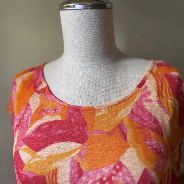 Cynthia Rowley Women's 100% Linen Botanical Floral Top Blouse Cottage Boho Sz L - Image 12