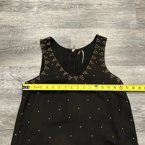 Free People black mini gold beaded dress - 0 - Image 7
