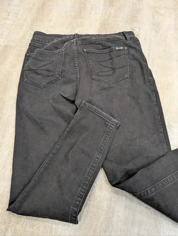 Seven For All Mankind Black High Rise Skinny Jeans Size 12 - Image 2