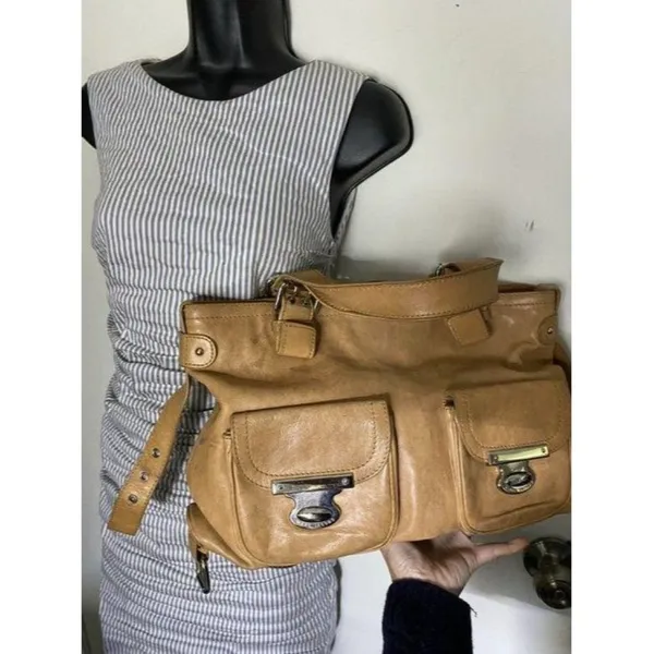 Marc Jacobs tan leather shoulder bag - Image 9