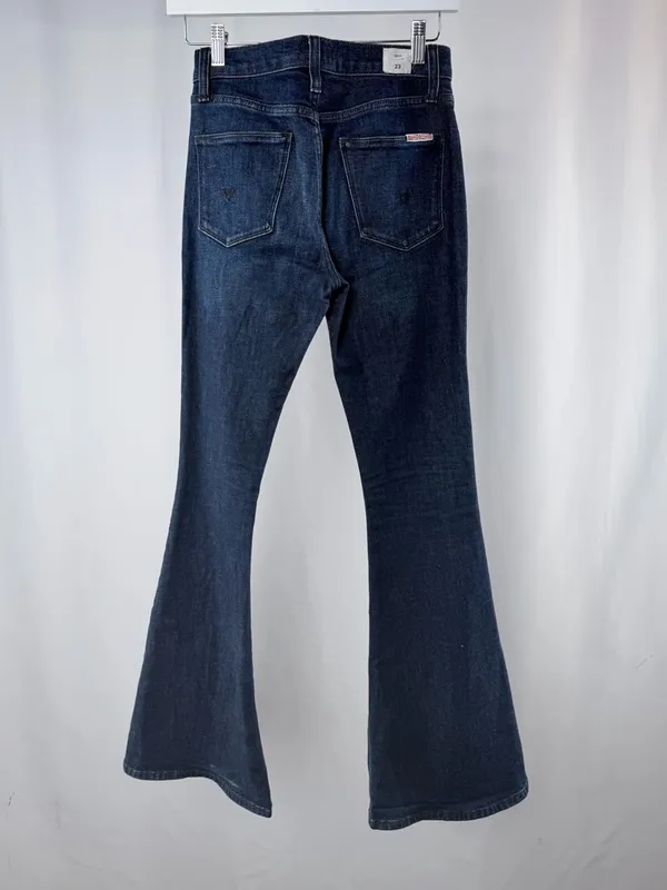 Hudson Heidi High Rise Flare Leg Jeans in Dark Blue Size 23‎ - Image 5