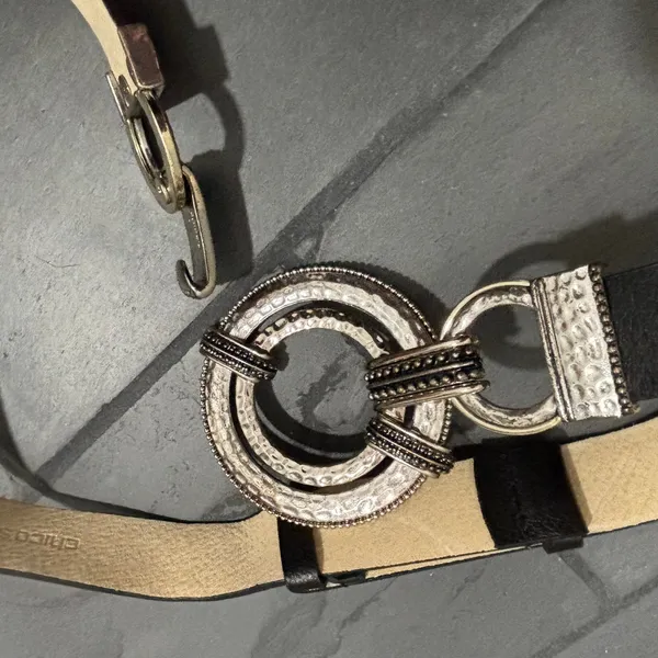 Vintage Chico's Genuine Leather Belt with Metal Buckle - size Small - Image 2