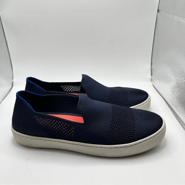 Rothy's The Sneaker Maritime Lattice Stitch Navy Slip On Shoes Women’s 9 EUC - Image 10