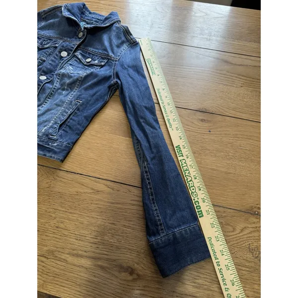 Aeropostale Women Size Small‎ Jean Jacket Denim Trucker Y2K Hippie Preppy City - Image 7