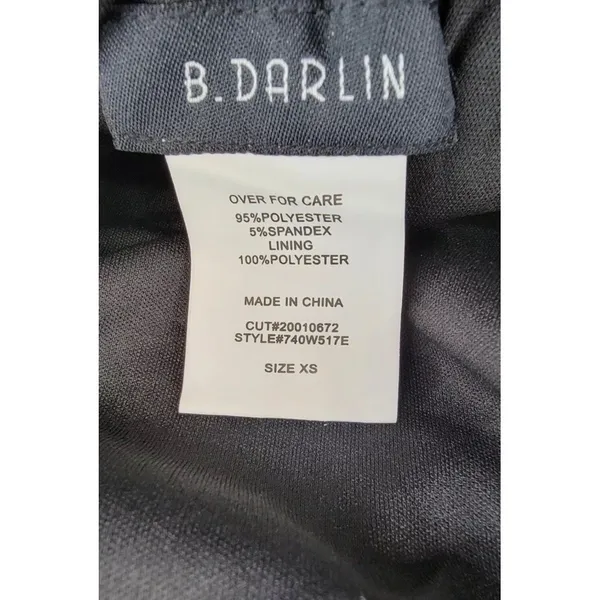 B DARLIN Sequined Low-Back Mini Dress Juniors XS Multi Crew‎ Neck Long Sleeve - Image 13