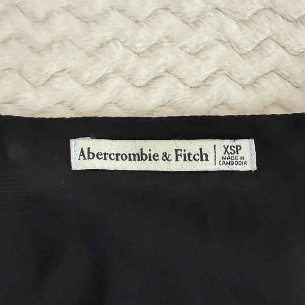 Abercrombie & Fitch Black Long Sleeve Tiered Ruffle Mini Dress XSP Petite - Image 4