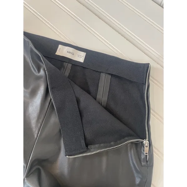 Superdown & Mango Faux Leather Pants & Ruched Faux Wrap Mini Skirt Bundle Sz XS - Image 6