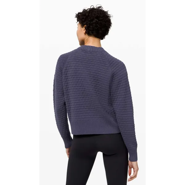 Lululemon Texture Play‎ Crew Sweater Cadet Blue xs/s - Image 2