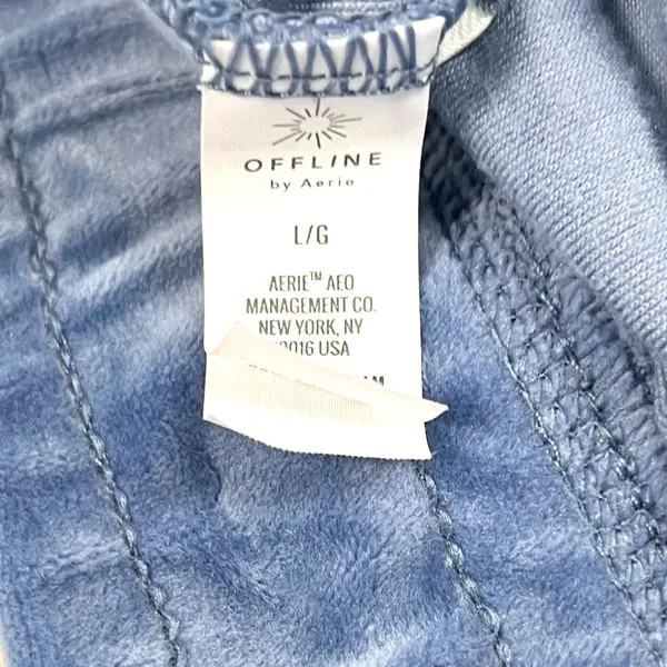 Aerie Offline Blue After Party Velour Joggers Large - Image 11