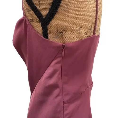 Keepsake The Label Mulberry Be Mini Midi Dress Drape Neck Mauve Size Large‎ - Image 4