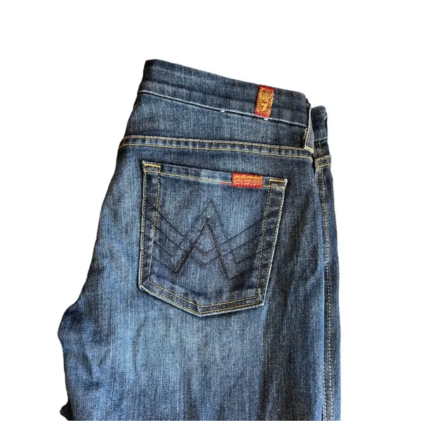 7 For All Mankind "A" Pocket Boot Cut Women'S Denim Blue Jeans Size 29 - Image 3