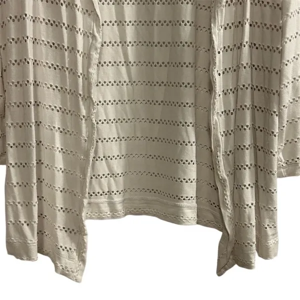 Premise Women's Ivory Open Knit Cardigan Sweater Size M‎ Lightweight - Image 3