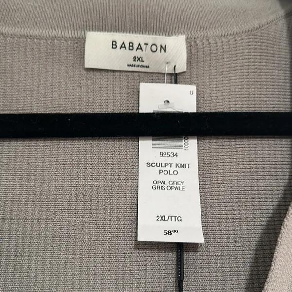 Babaton grey sculpt knit polo NWT - Image 4