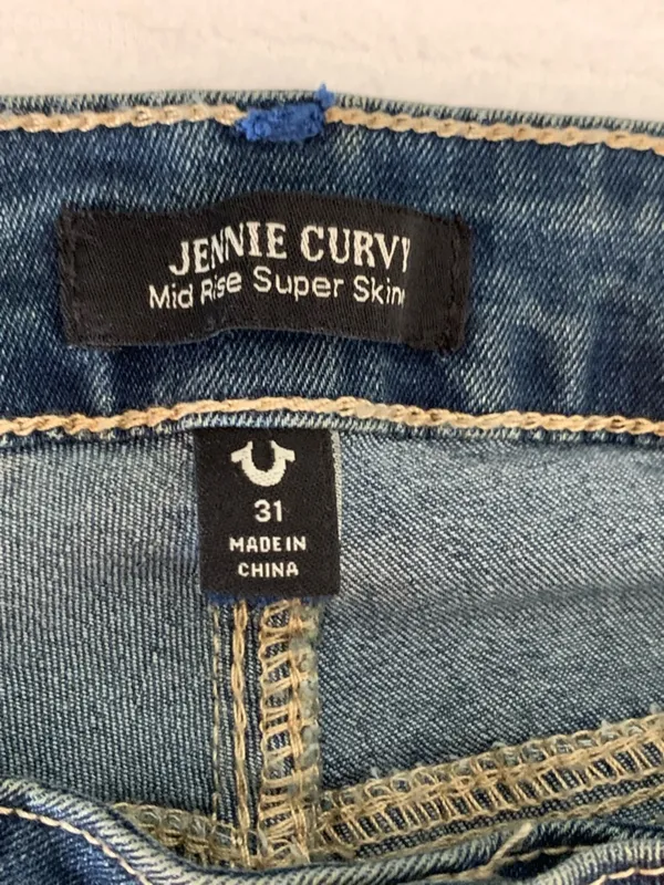 True Religion Jennie Curvy Jeans Women Mid Rise Super Skinny Blue NWT Denim 31 - Image 14