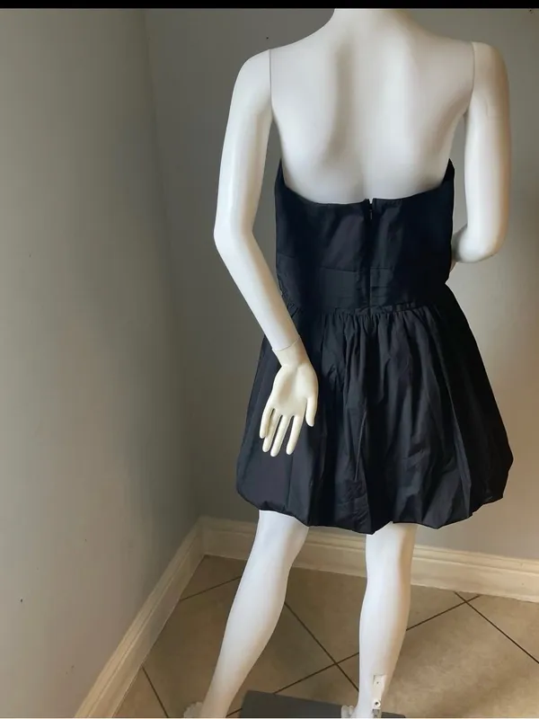 Forever 21 Women’s Strapless black mini dress size Large New with tags - Image 5