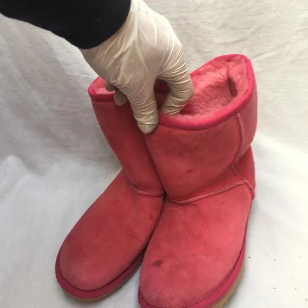 Mini UGG Pink Boots Size: 6 - Image 3