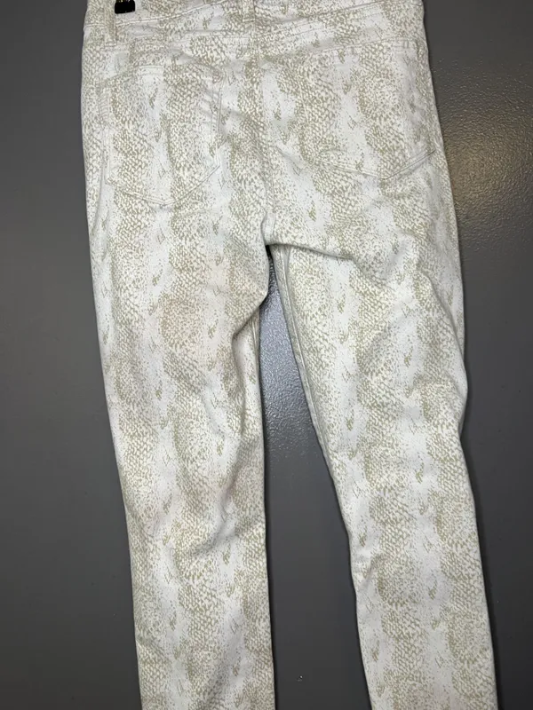 Paige Hoxton Ankle Jeans Womens 28 White Sonoran Snake High Rise Slim Denim - Image 6