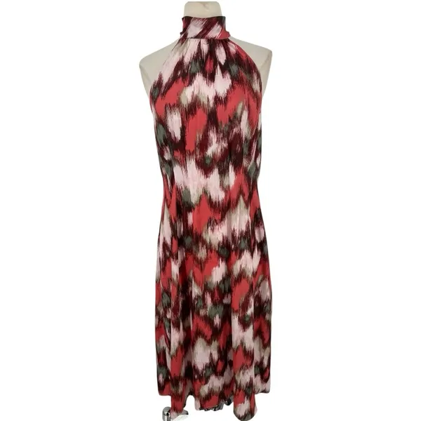 NWT Banana Republic Silky Twill Sleeveless Halter Midi Dress Size 6‎ Feminine - Image 4