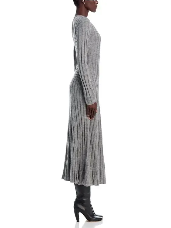 NWOT French Connection baby soft fit and flare midi dress size large gray - Image 4