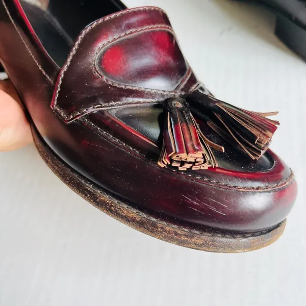 Bottega Veneta‎ Sz 35.5 Merlot Astaire Calfskin Leather Slip On Loafer Shoes - Image 3