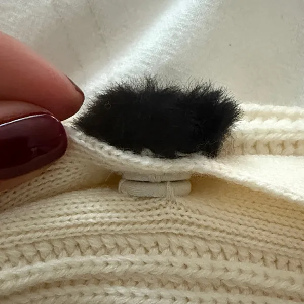 MILLY Pom Pom‎ Sleeve Ribbed Knit Sweater in Ivory size XS - Image 9