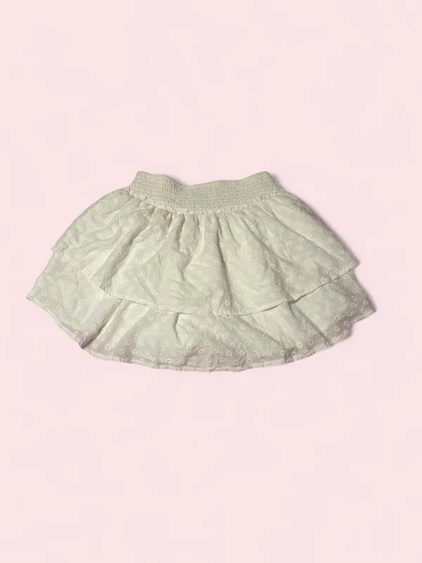 Hollister White Tiered Eyelet Mini Skirt - Image 2