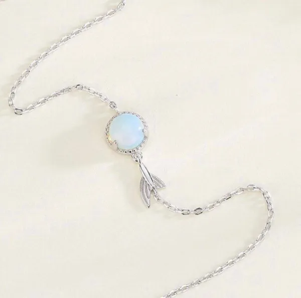 925 Sterling Silver Moonstone Charm Bracelet for Women - Image 3