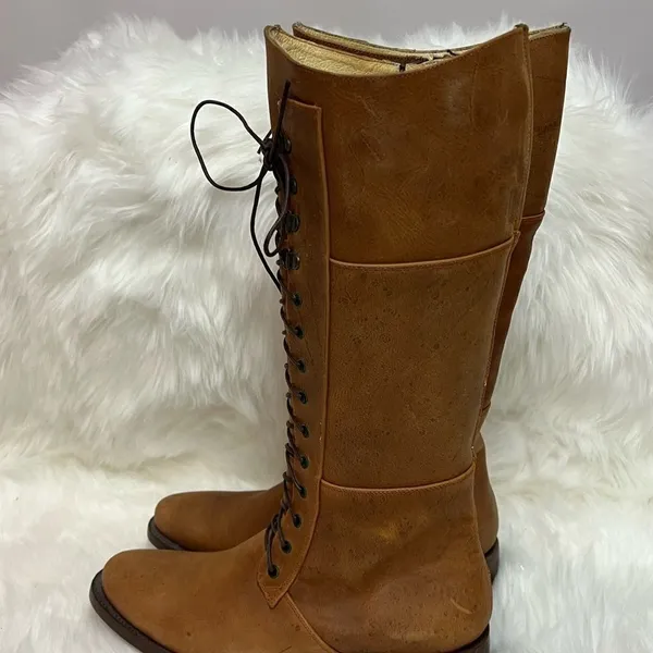 Je-Ver Lace-up Western‎ boots size 8 Fisherman Core Bin 21 - Image 5