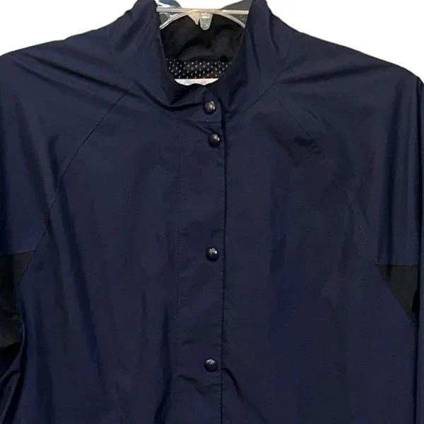 Women's DryJoys by FootJoy Vented Navy Rain Jacket Size Medium Golf‎ Windbreaker - Image 2
