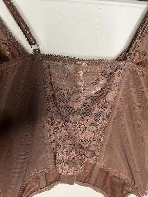 Out‎ From Under Urban Outfitters Corey Mesh Chocolate Brown Corset - Image 8